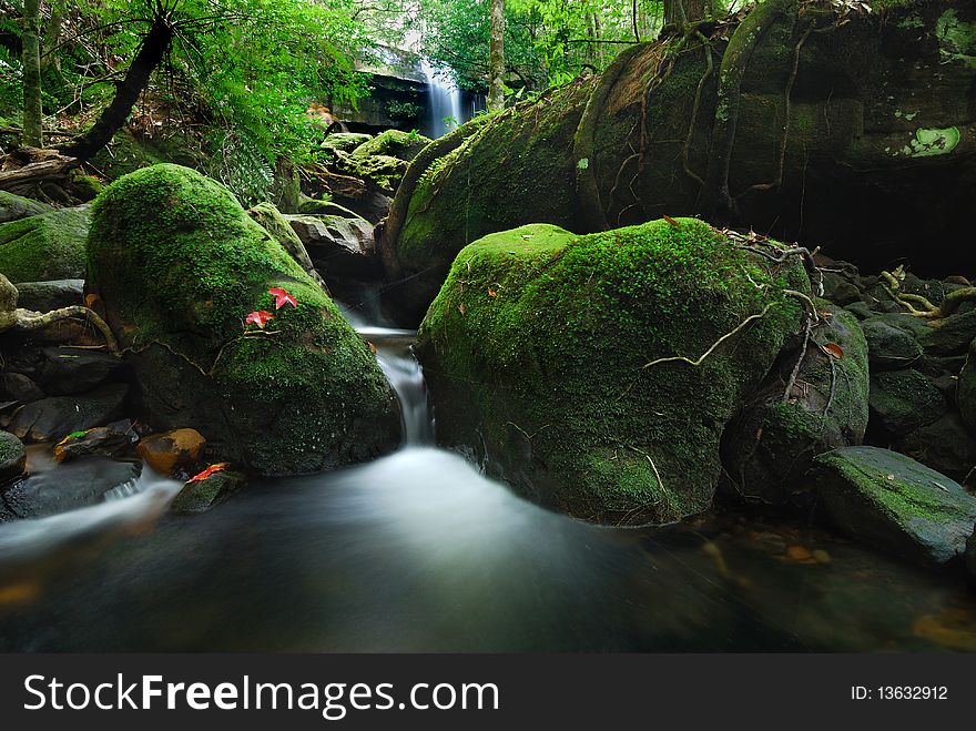 Waterfall is a place that will make you relax and fresh.In Thailand