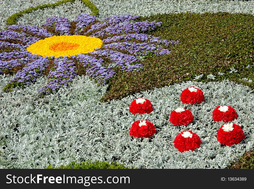 Artistic flower arrangement pattern background Landscape-gardening