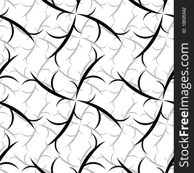 Seamless black and white ornament pattern. Seamless black and white ornament pattern