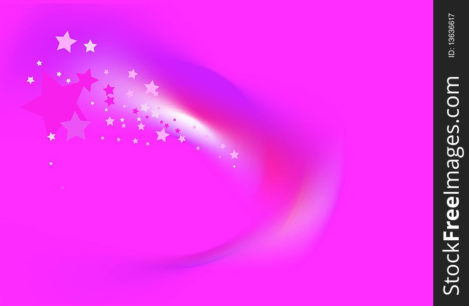 Pink background with different effect and stars