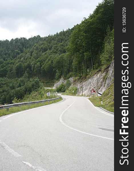 Road on Slovakian mountain's. Road on Slovakian mountain's