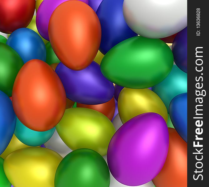 This is to illustrate the colorful easter eggs