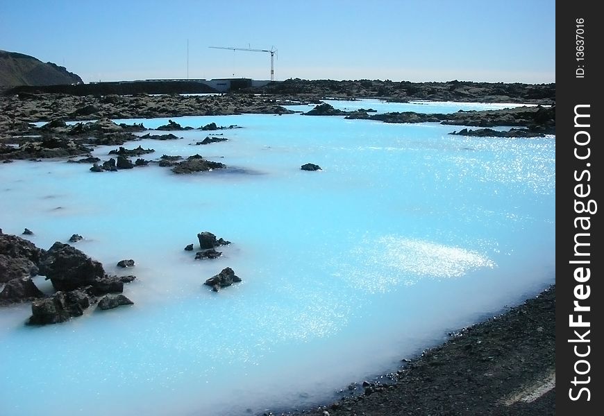 Famous blue lagoon in iceland