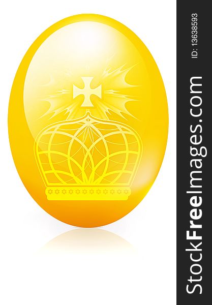 Easter eggs with decor elements on a white background. Mesh tool used.