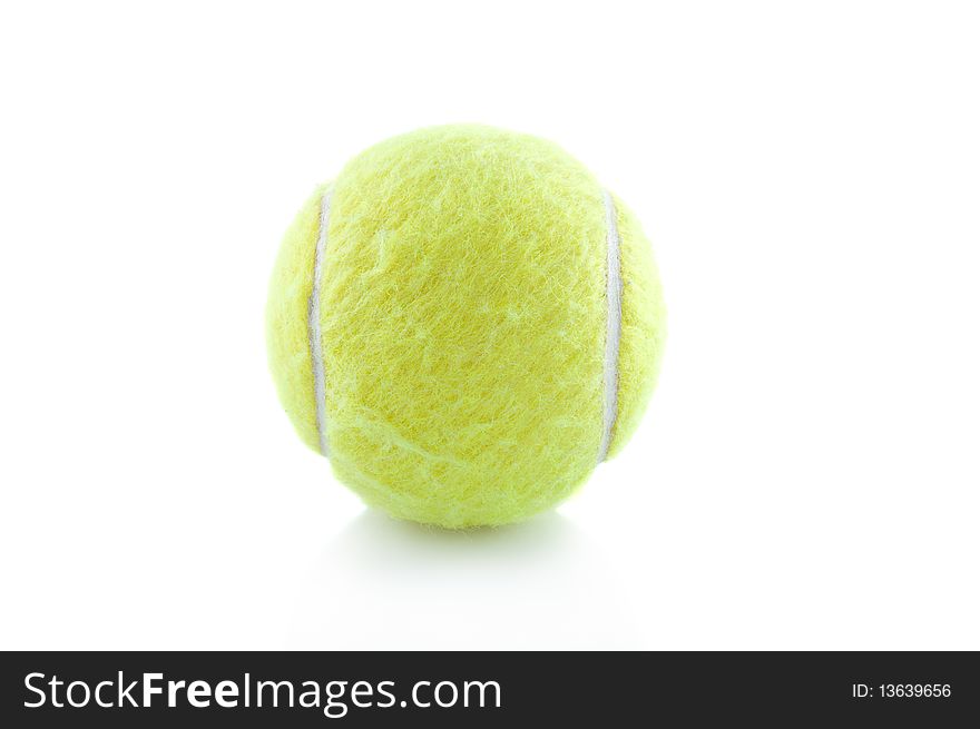 Tennis ball, isolated on white background