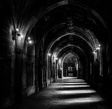 Medival Looking Corridor Stunning Light From Arched Windows Stock Photography