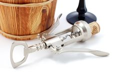 Screw Corkscrew With A Stopper Stock Photo Screw Corkscrew With A Stopper Stock Photo