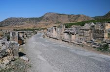 Empty Street In Ancient Hierapolis Royalty Free Stock Image Empty Street In Ancient Hierapolis Royalty Free Stock Image