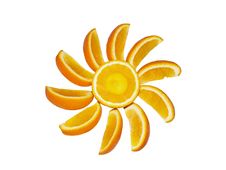 Segments Of An Orange Stock Image Segments Of An Orange Stock Image