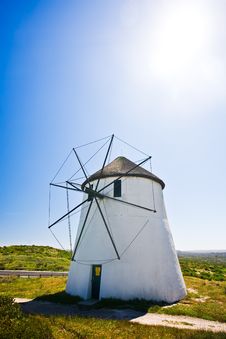 Windmill On A Sunny Day Royalty Free Stock Photo Windmill On A Sunny Day Royalty Free Stock Photo