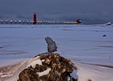Lake Michigan Winter Landscape Royalty Free Stock Image Lake Michigan Winter Landscape Royalty Free Stock Image