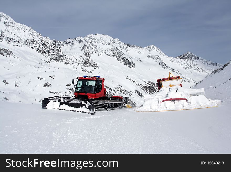 Snowcat in the Austrian Alps