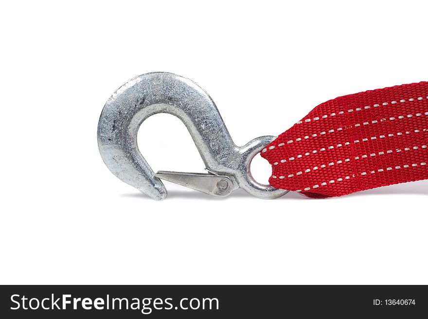Belt With Hooks Isolated On A White Background.