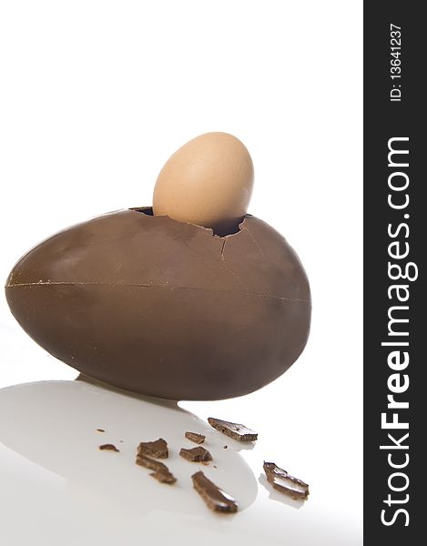 Egg, single objects painted to black. Egg, single objects painted to black