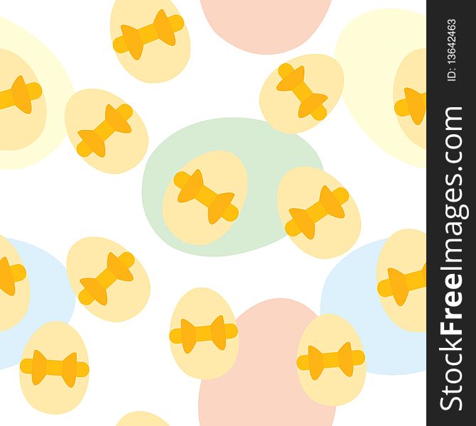 Seamless easter pattern with eggs