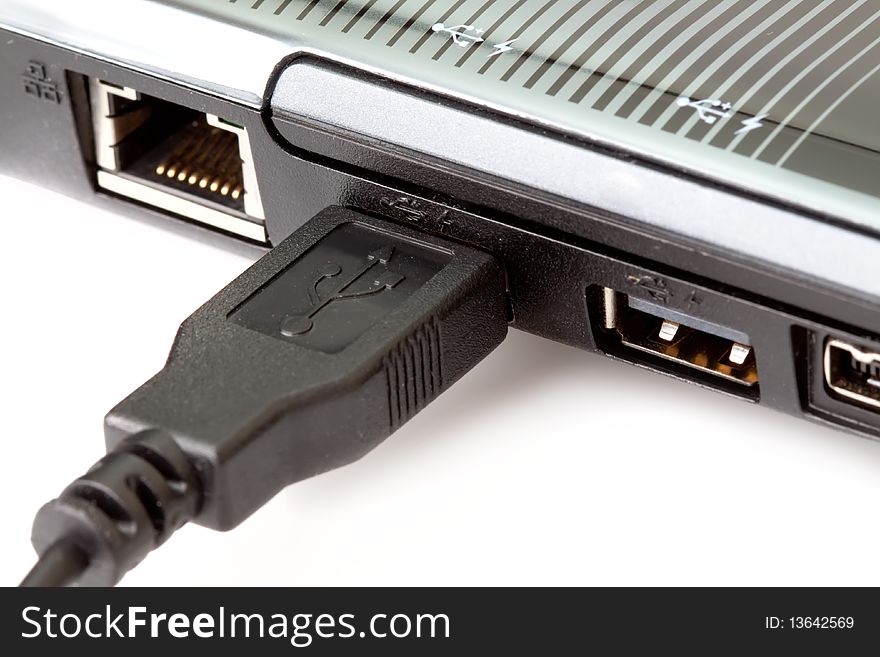 USB device connection into a laptop