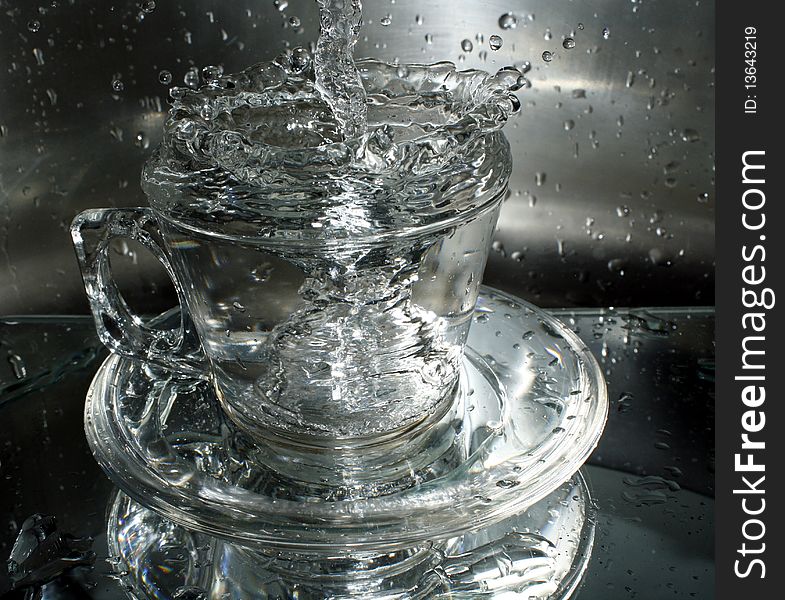 Water Splashes In A Cup