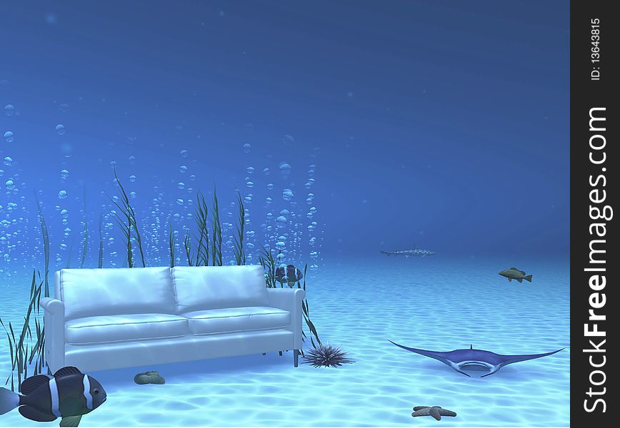 A refreshing Underwater Lounge filled with aquatic marine life to help you relax. BYOB
