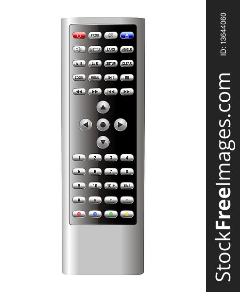 An illustration of black remote control