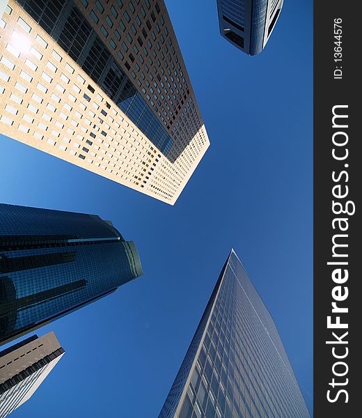 Shiodome's skyscrapers in Tokyo, Japan