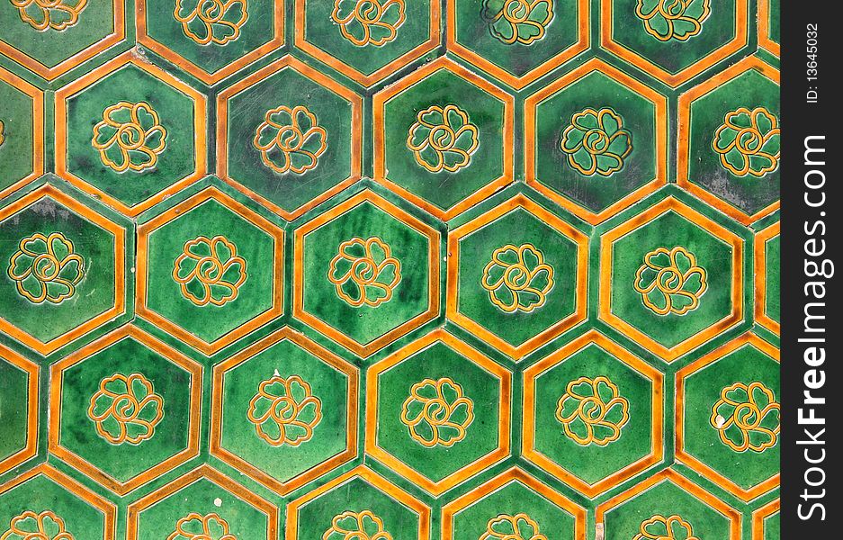 Tiles of the walls of the forbidden city