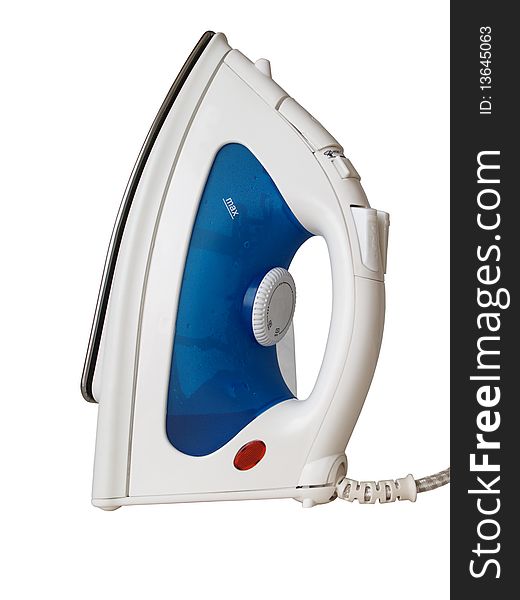 Electric iron on a white background close up isolated