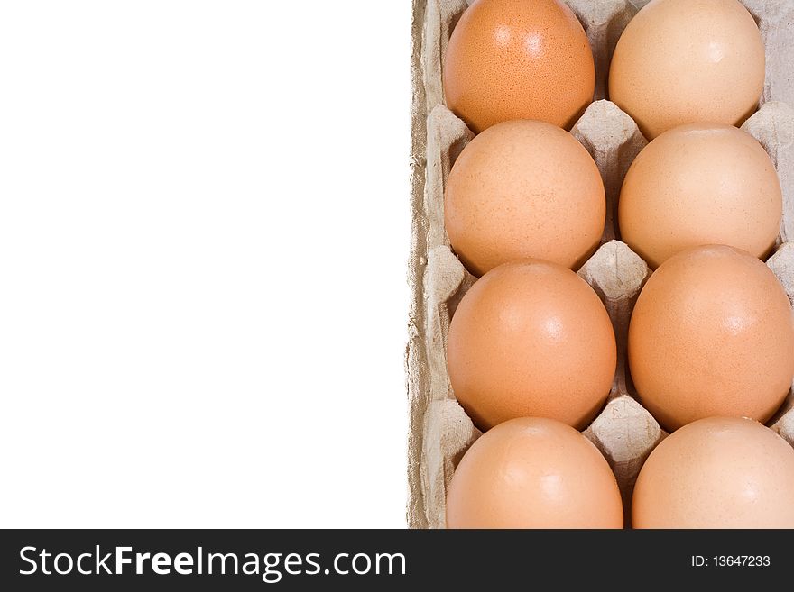 Eggs In Container With Reflection