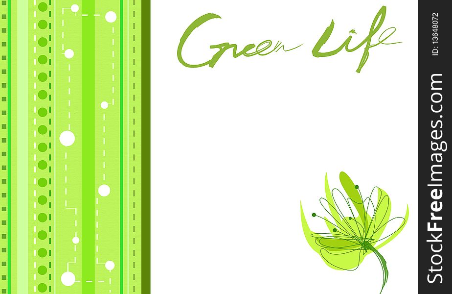 Green life wallpaper with flower. Green life wallpaper with flower