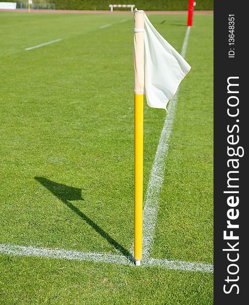 White flag in rugby field