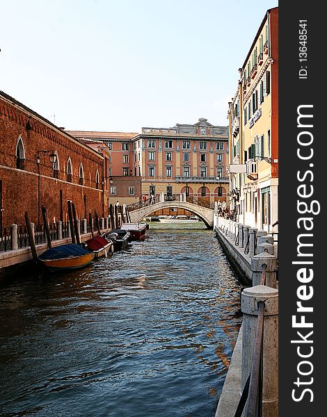 Romantic view of canal in Venice