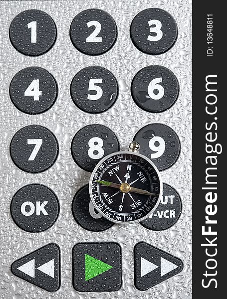 Compass and Remote control numeric keypad with buttons