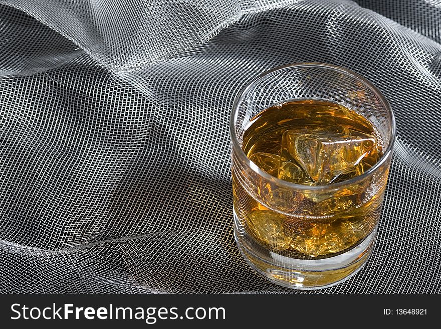 Whisky on the rock. Alcohol drink and ice. Whisky on the rock. Alcohol drink and ice
