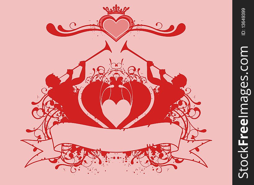 Illustration of graphic design with love theme. Illustration of graphic design with love theme