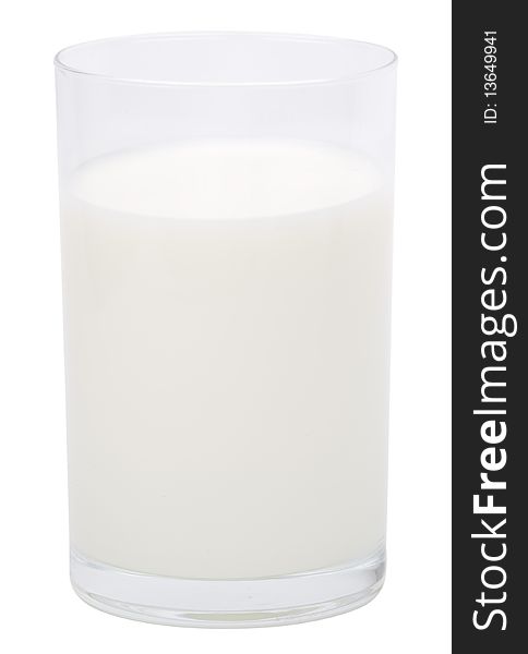 Transparent glass  with fresh milk. Transparent glass  with fresh milk