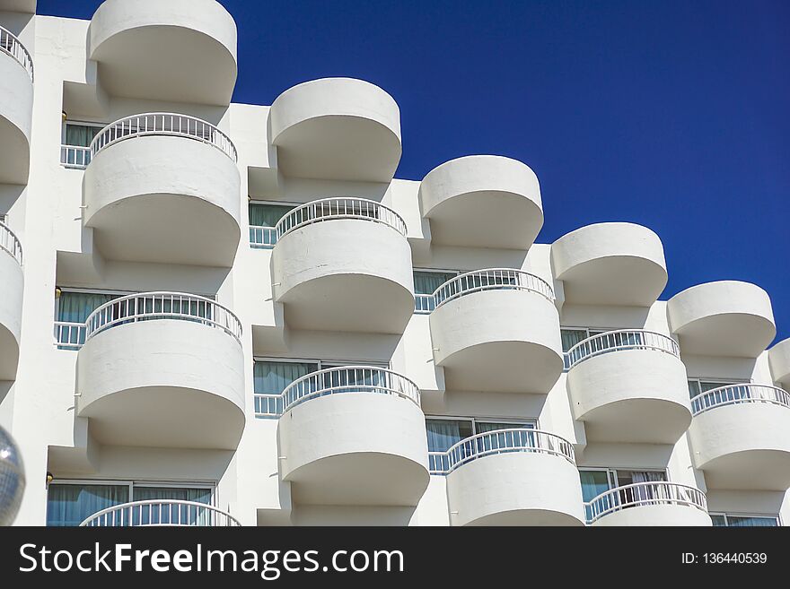 Balconies of a modern building . texture detail . Balconies of a modern building . texture detail .