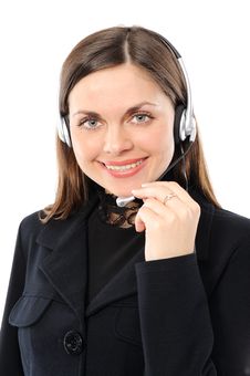 Customer Service Representative In Headset. Customer Service Representative In Headset.