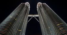 Twin Skyscrapers Stock Image Twin Skyscrapers Stock Image