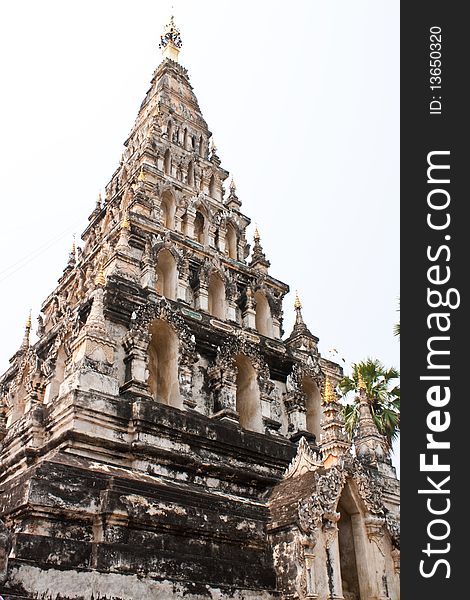 The old pagoda at weing kum kam chaingmai Thailand