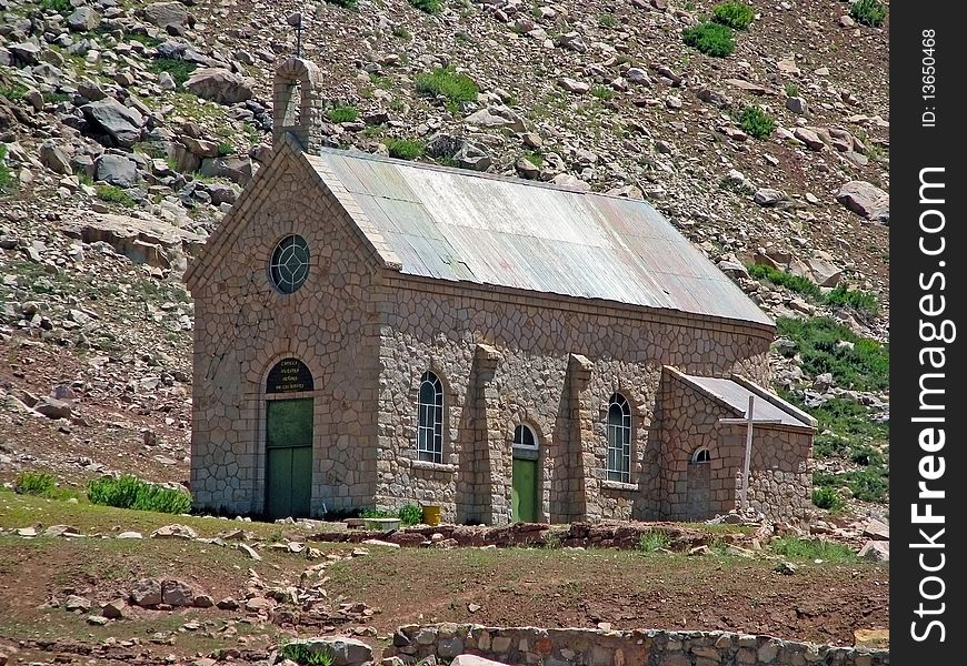 Ancient church in the mountain.