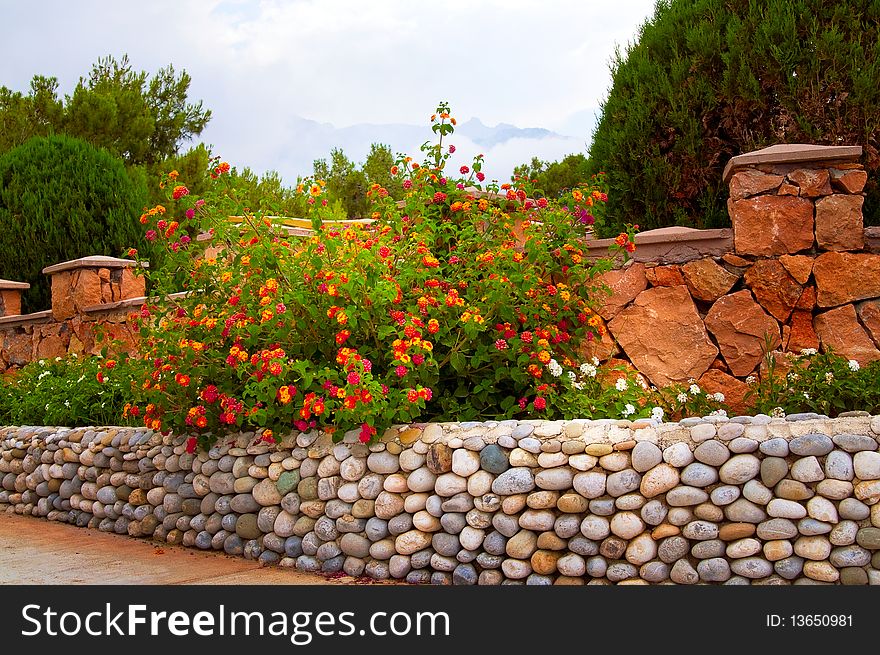 Wonderful view of dull day in resort. Turkey. Wonderful view of dull day in resort. Turkey.