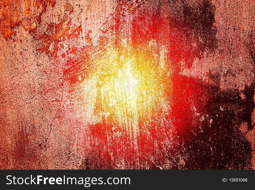 Ancient yellow-red grunge wall can be used as background. Ancient yellow-red grunge wall can be used as background.