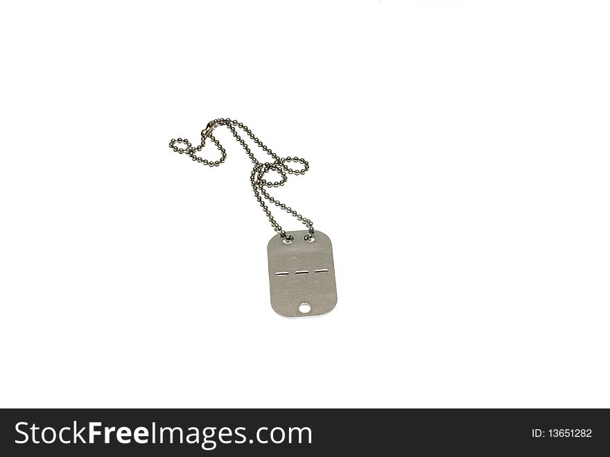 Id tag isolated on a white backgorund. Id tag isolated on a white backgorund