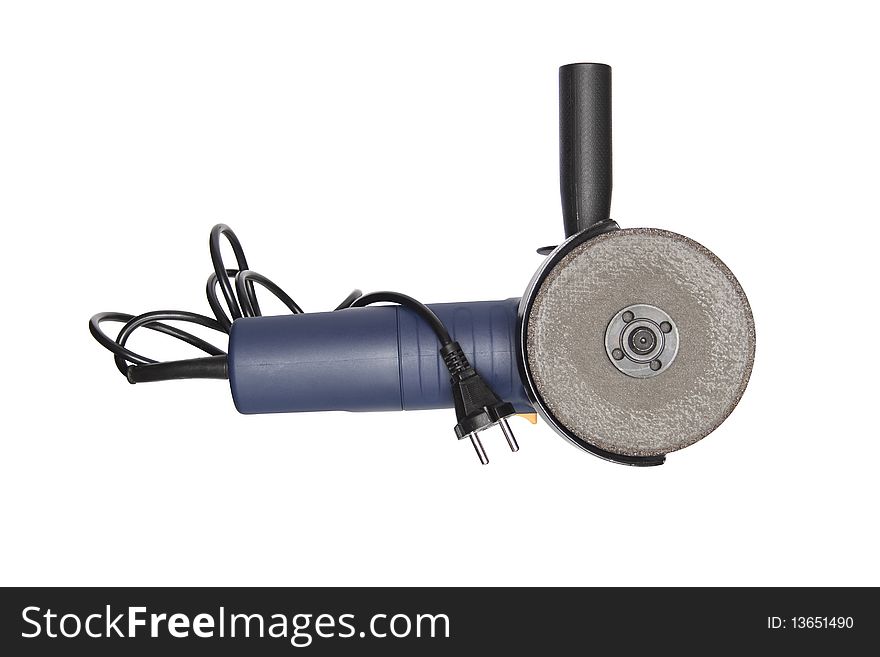 Electric grinder isolated on white background with clipping path