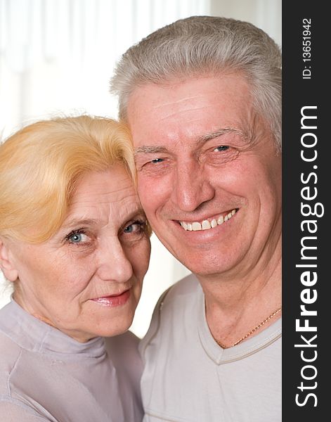 Portrait of a beautiful and  old couple. Portrait of a beautiful and  old couple