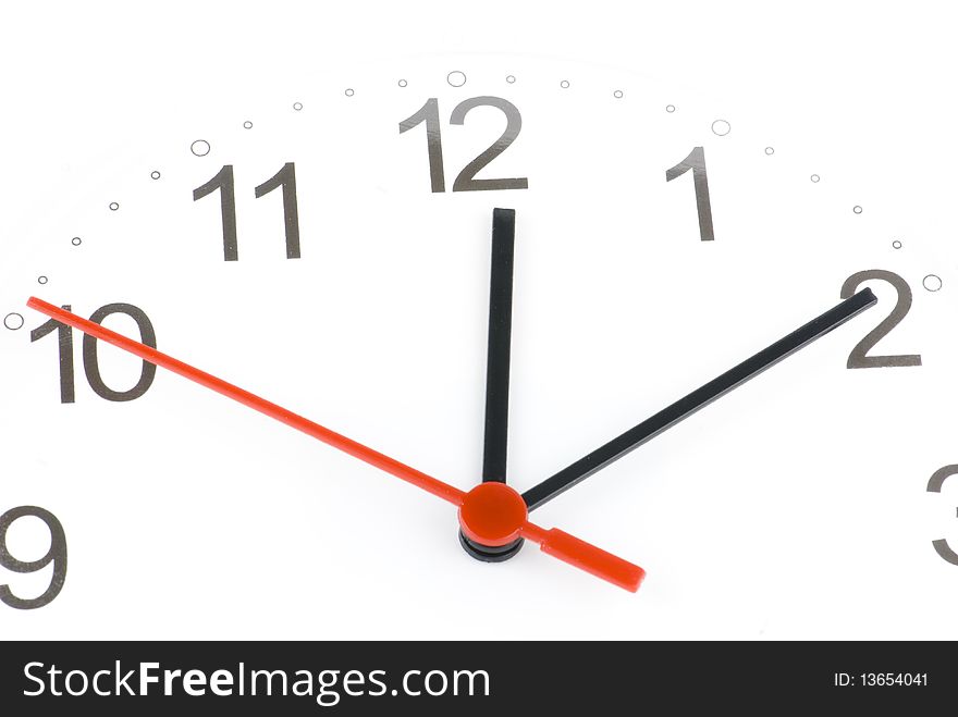 A clock on white background. A clock on white background