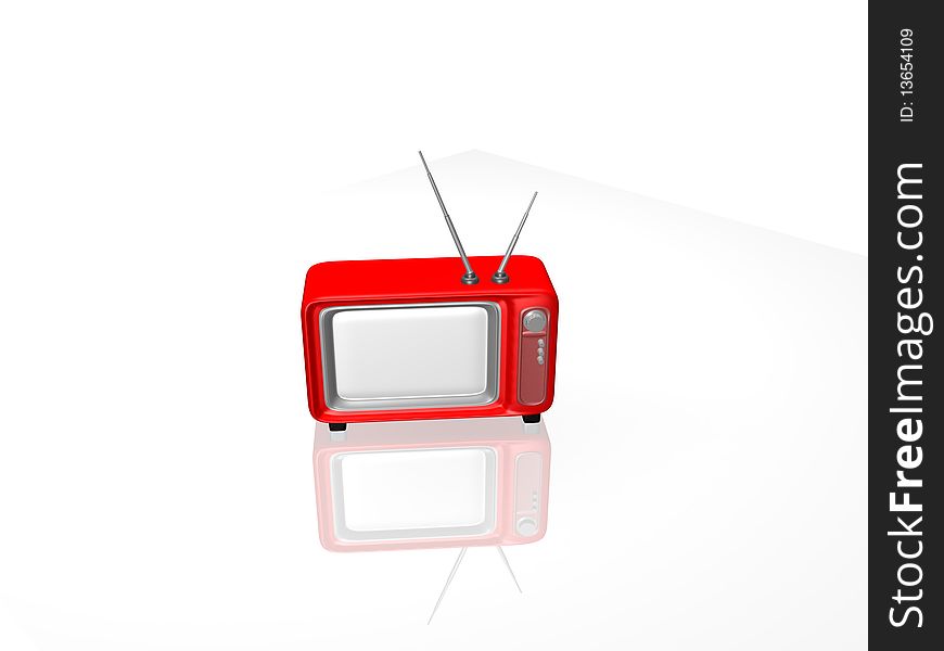 3d illustration of a television isolated on white background