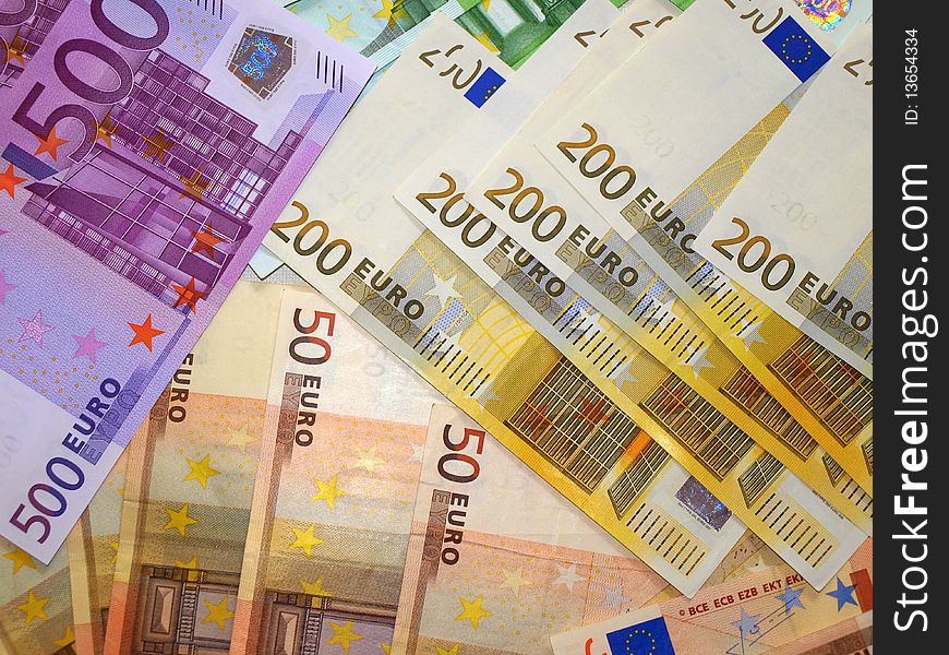 Paper money used in Europe