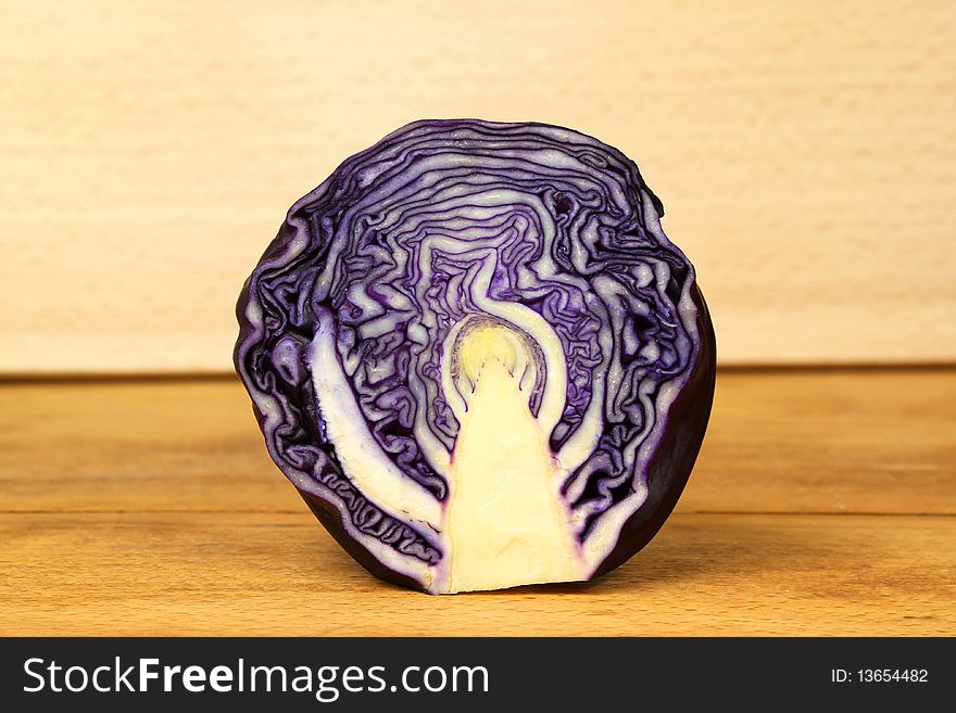 Half Of Red Cabbage