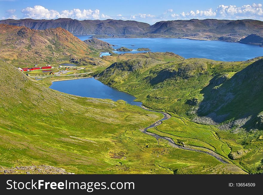 On the photo: Picturesque Norway landscape
