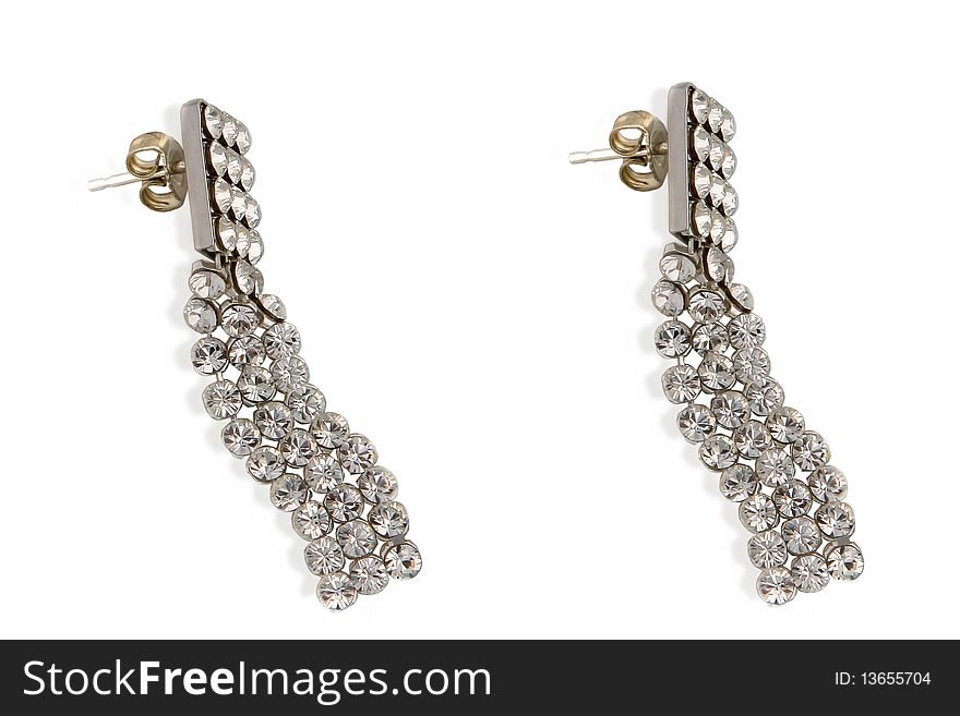 Earrings With Crystals.
